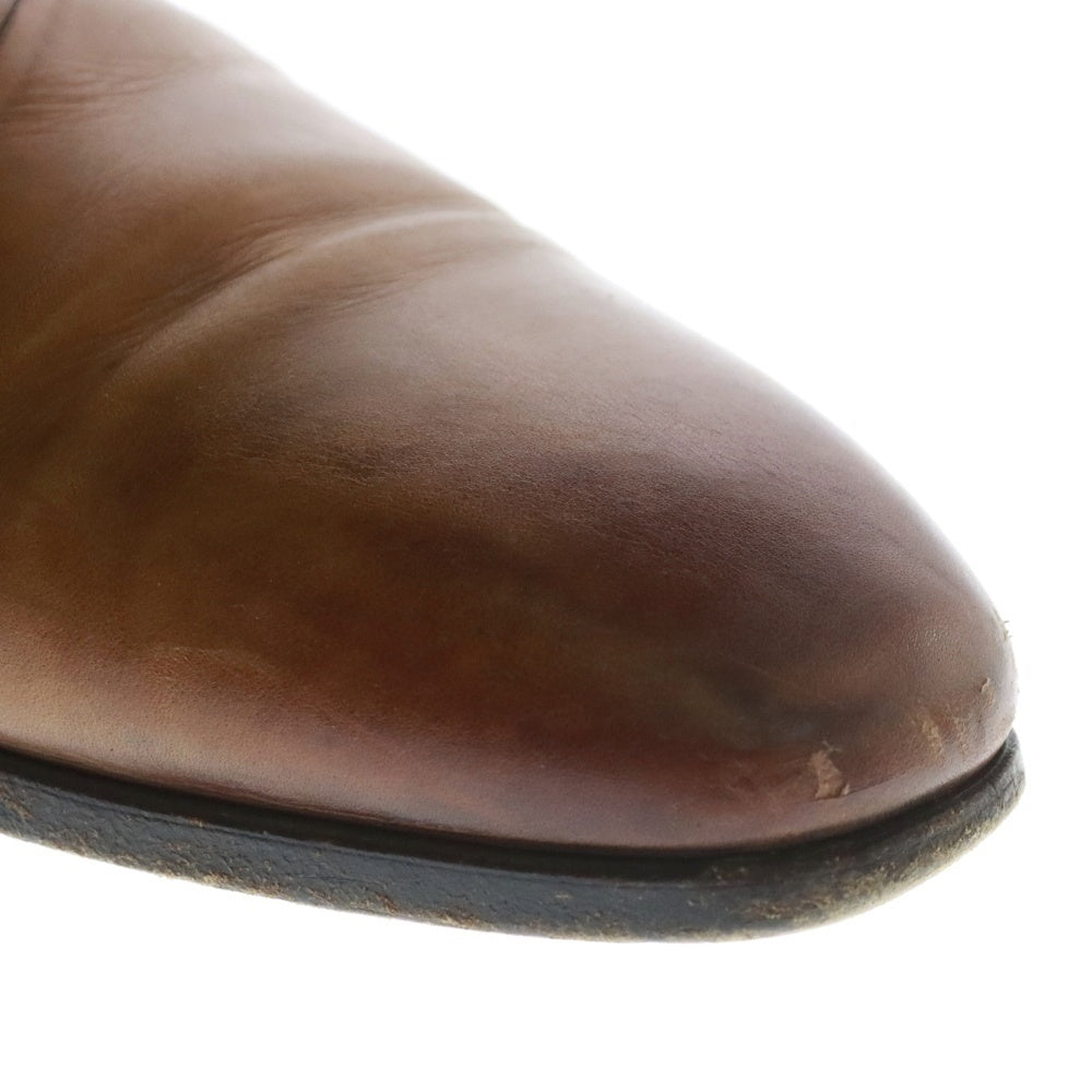 Santoni(サントーニ) プレーントゥ サイドレース レザー ドレスシューズ ブラウン 6368