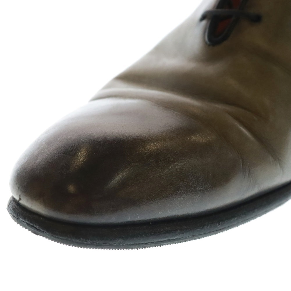 Santoni(サントーニ) プレーントゥ レースアップ レザー ドレスシューズ ベージュ 14774