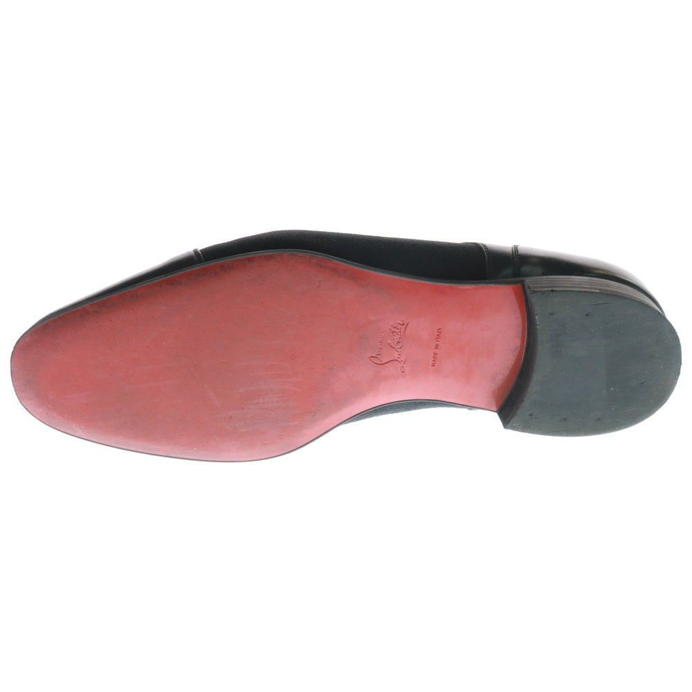 CHRISTIAN LOUBOUTIN(クリスチャンルブタン) メッシュ切替 レースアップ レザー ドレスシューズ ブラック