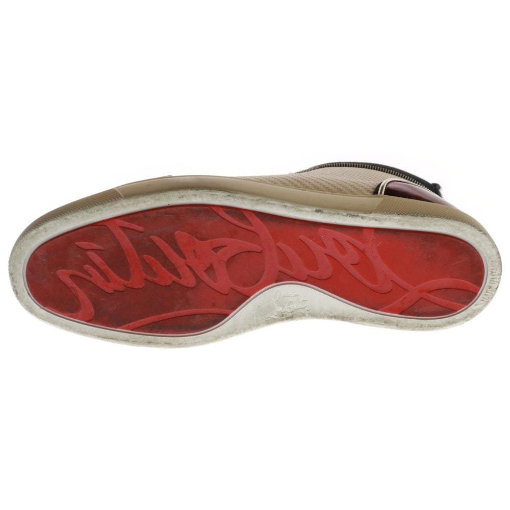 CHRISTIAN LOUBOUTIN(クリスチャンルブタン) FUN LOUIS FLAT レースアップ ハイカットスニーカー ブラック/ホワイト