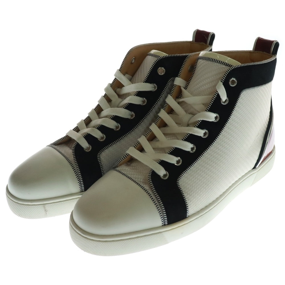 CHRISTIAN LOUBOUTIN(クリスチャンルブタン) FUN LOUIS FLAT レースアップ ハイカットスニーカー ブラック/ホワイト