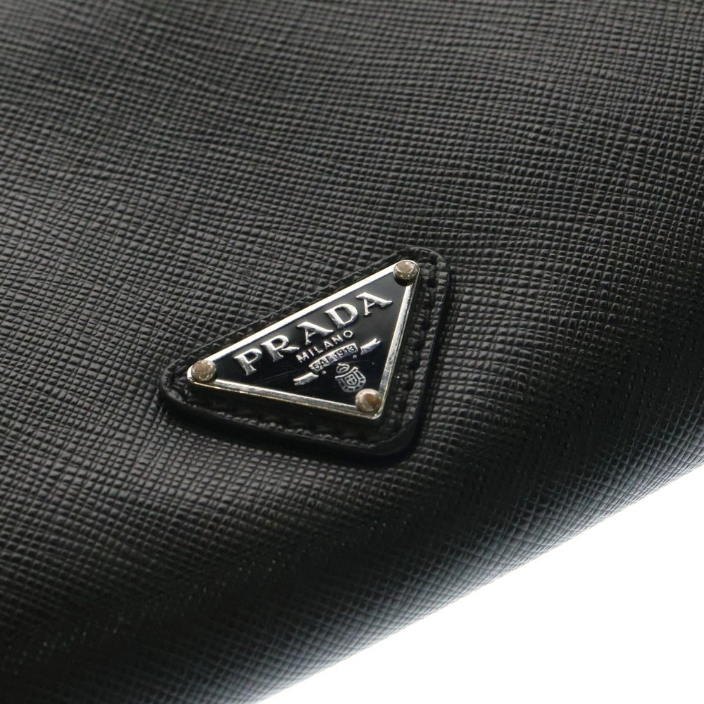 PRADA(プラダ) サフィアーノ レザー セカンドバッグ クラッチバッグ ブラック 2VF005