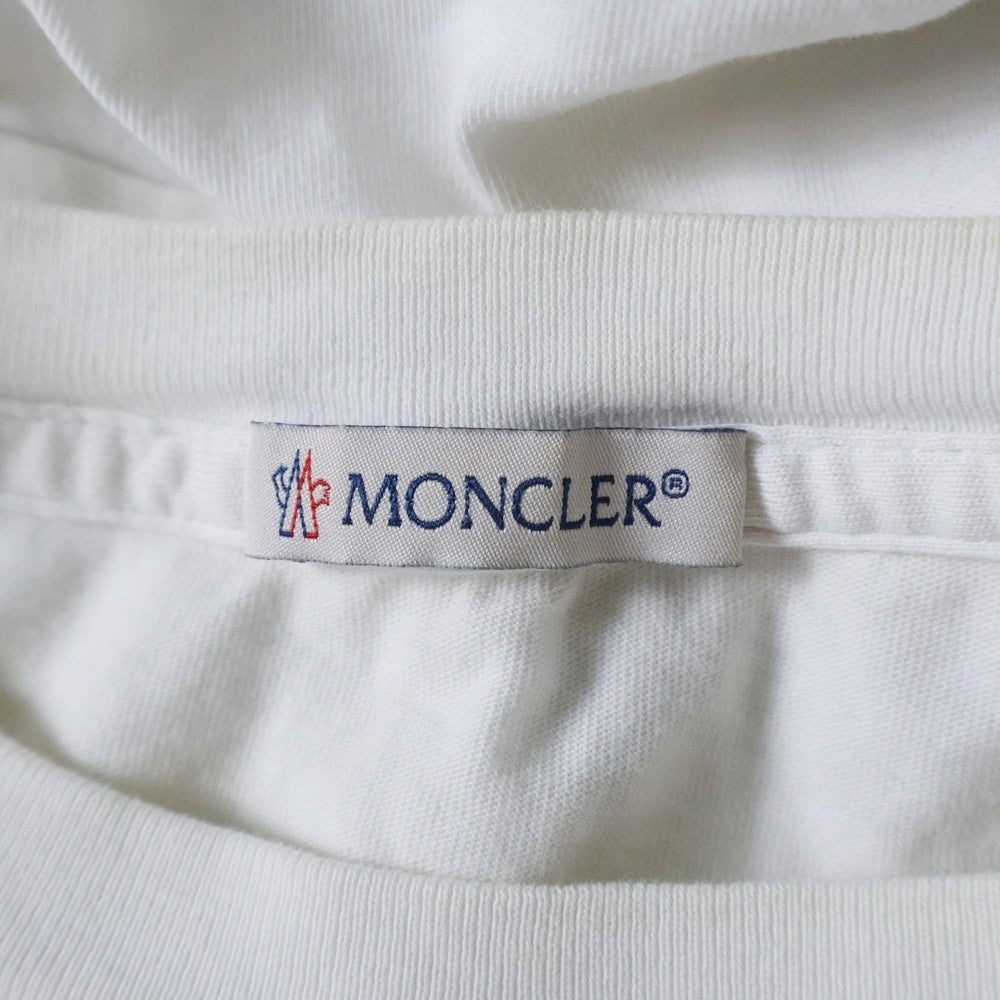 MONCLER(モンクレール) SS T-SHIRT H10938C00010 829FB ロゴプリント半袖Tシャツ ホワイト
