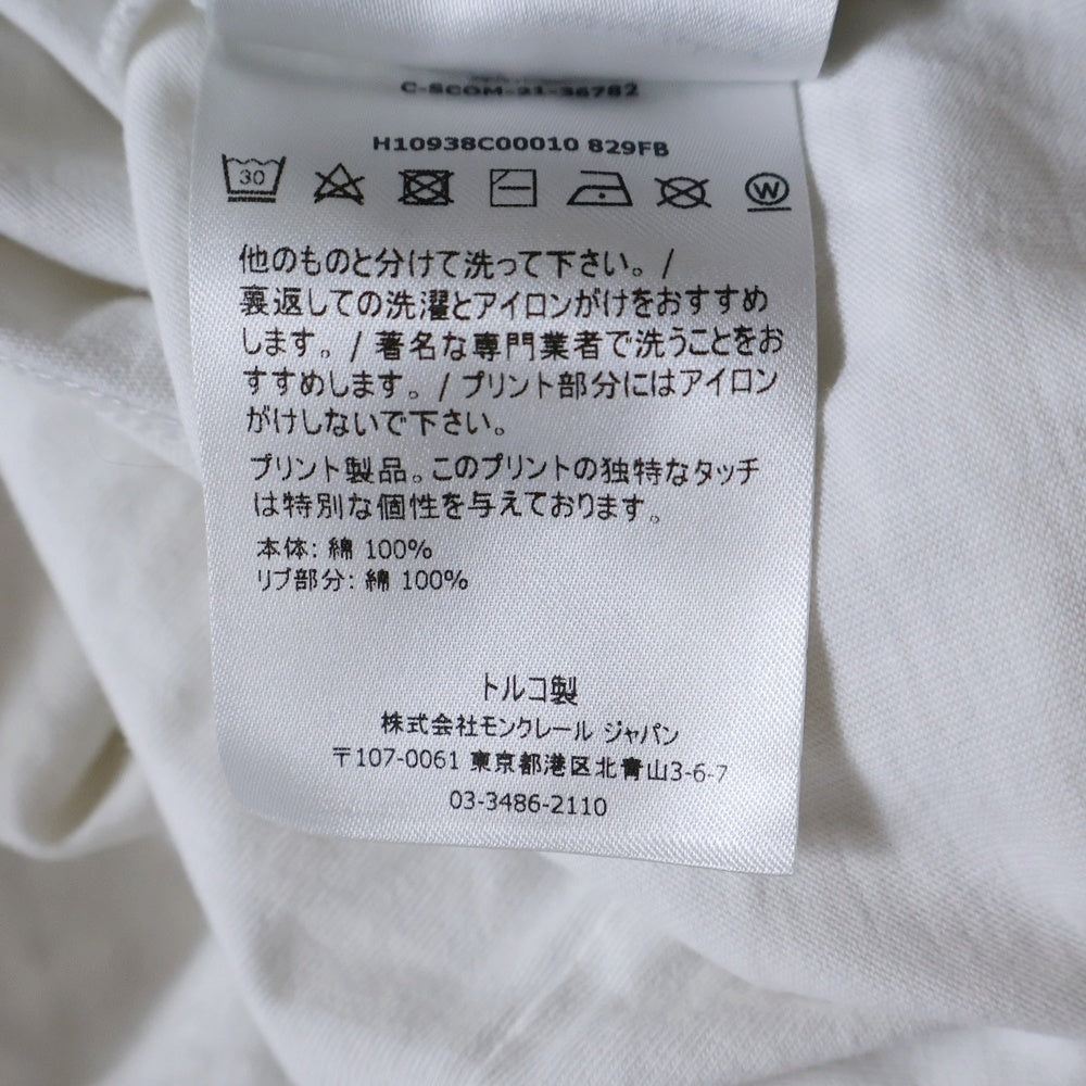 MONCLER(モンクレール) SS T-SHIRT H10938C00010 829FB ロゴプリント半袖Tシャツ ホワイト