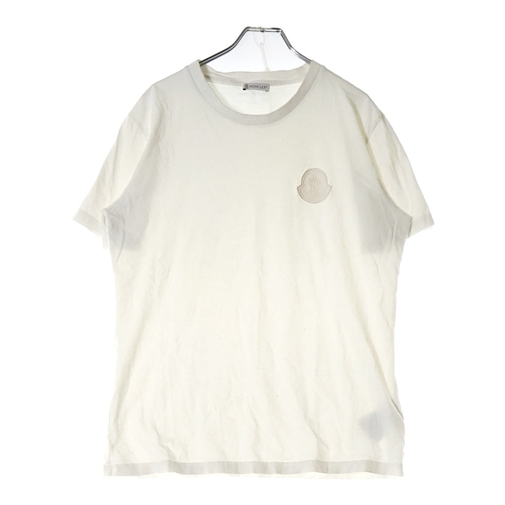 MONCLER(モンクレール) T-SHIRT GIROCOLLO F20938C75900 V8161 ロゴワッペン半袖Tシャツ ホワイト
