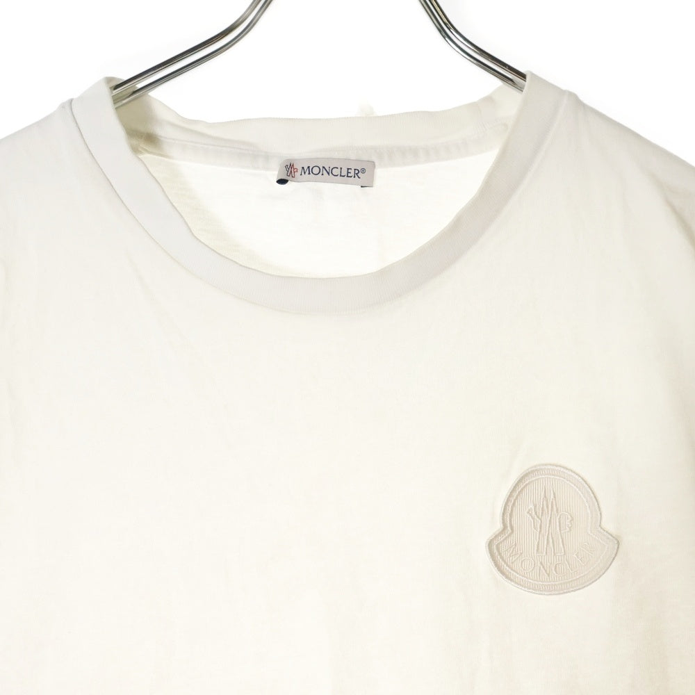 MONCLER(モンクレール) T-SHIRT GIROCOLLO F20938C75900 V8161 ロゴワッペン半袖Tシャツ ホワイト