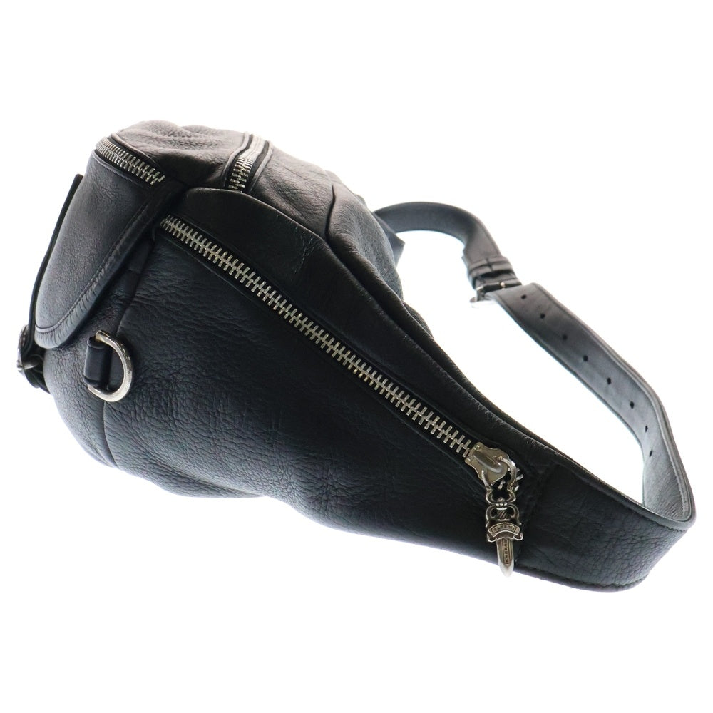 CHROME HEARTS(クロムハーツ) #1 SNAT PACK スナットパック ダガージップ ガンスリンガーベルト レザーウエストバッグ ブラック BCA378