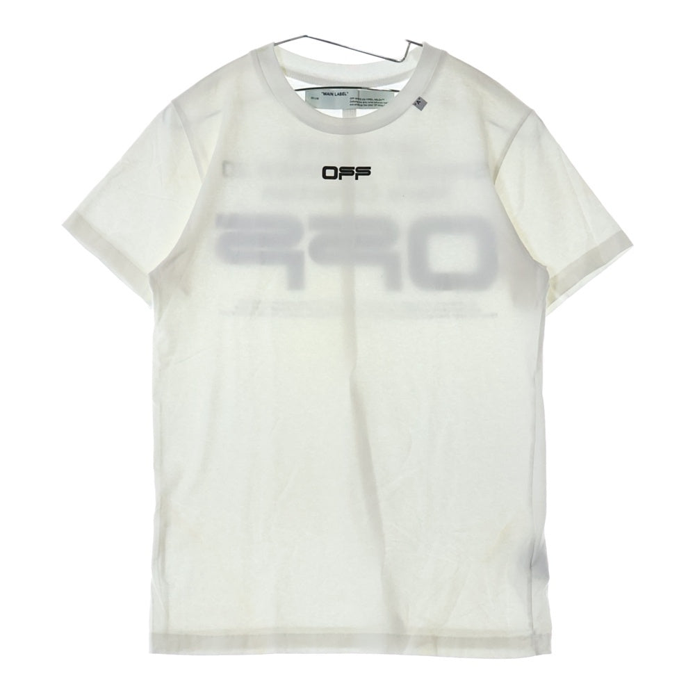 OFF-WHITE(オフホワイト) 20SS Wavy Line Logo T-Shirt クルーネック 半袖Tシャツ ホワイト OMAA027R20185004