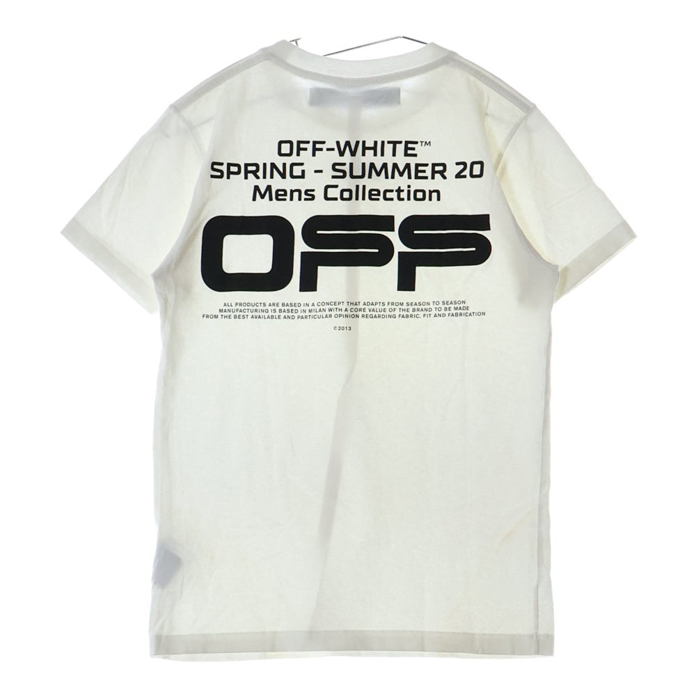 OFF-WHITE(オフホワイト) 20SS Wavy Line Logo T-Shirt クルーネック 半袖Tシャツ ホワイト OMAA027R20185004