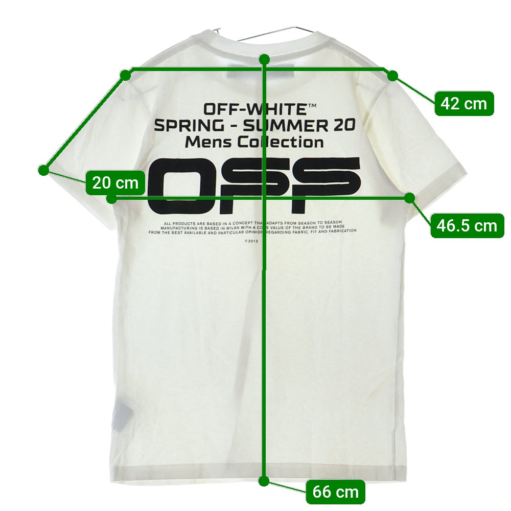 OFF-WHITE(オフホワイト) 20SS Wavy Line Logo T-Shirt クルーネック 半袖Tシャツ ホワイト OMAA027R20185004