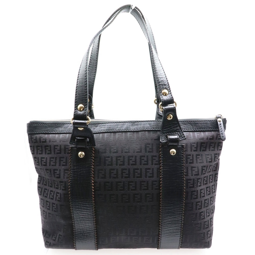 FENDI(フェンディ) ズッカ柄 キャンバス トートバッグ ブラック