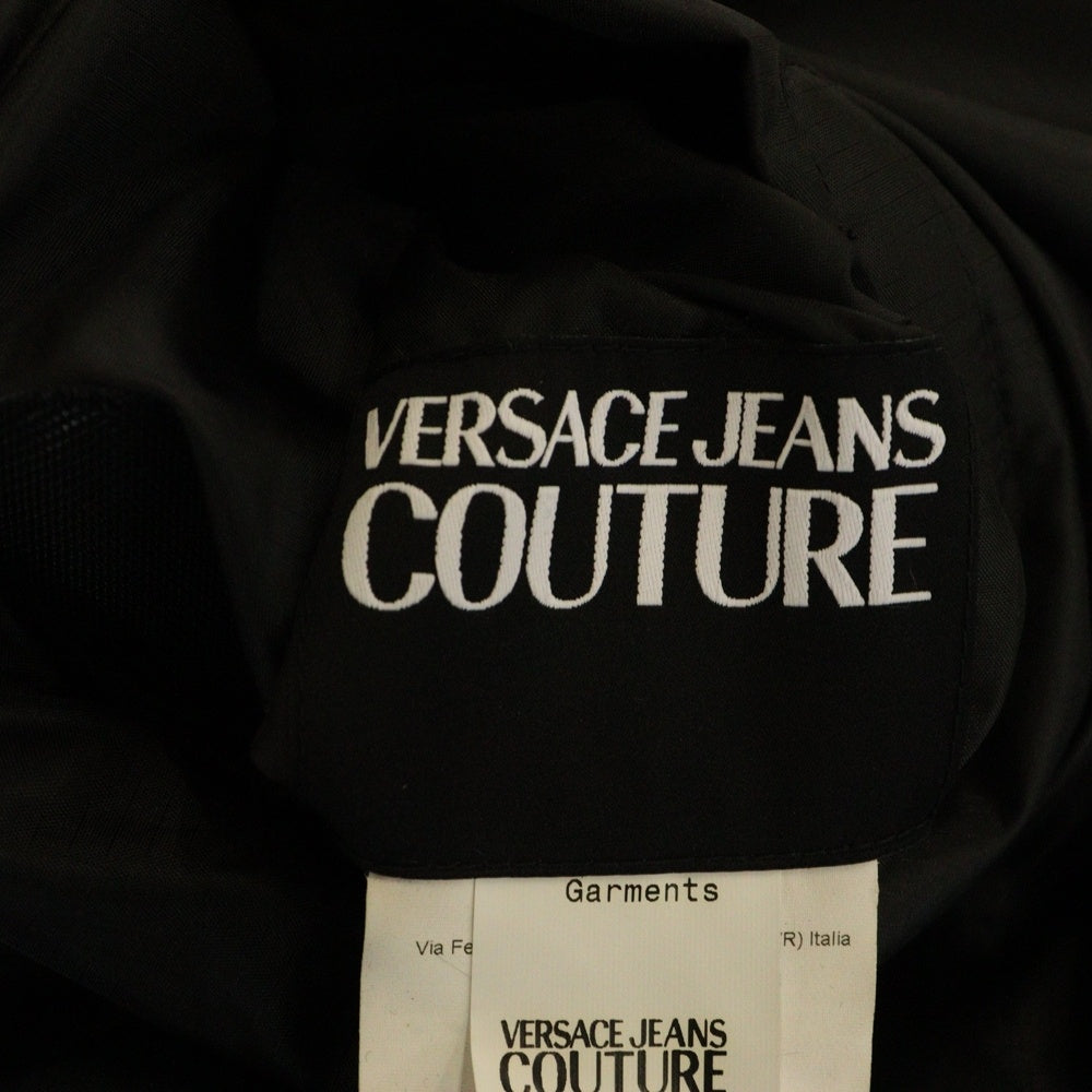 VERSACE JEANS COUTURE(ヴェルサーチジーンズクチュール) 総柄 リバーシブル ジップアップジャケット ブルゾン ブラック C1GZA9C7