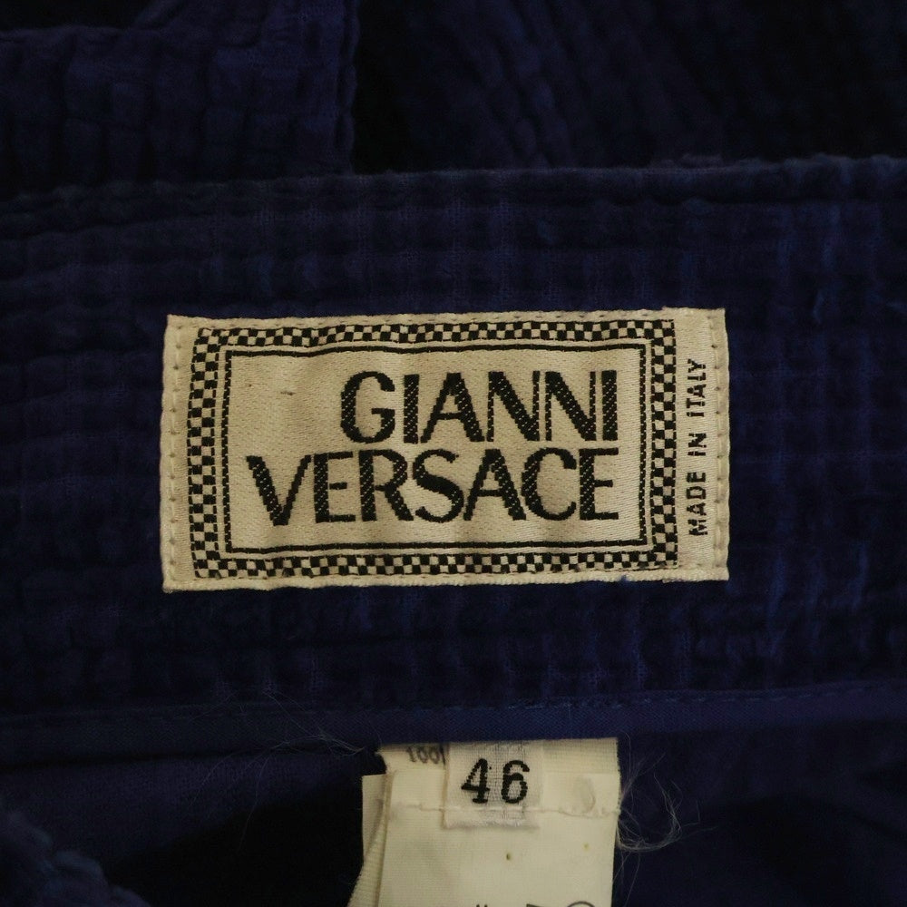 GIANNI VERSACE(ジャンニ ヴェルサーチ) ジップアップ コーデュロイパンツ ネイビー