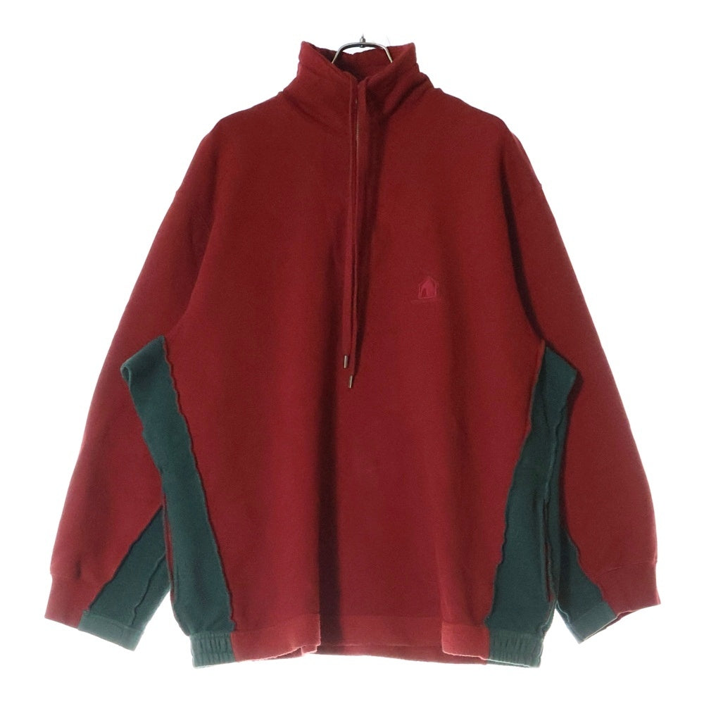 VETEMENTS(ヴェトモン) 16AW INSIDE OUT インサイドアウト ハーフジップ スウェット ボルドー MAH19TR214