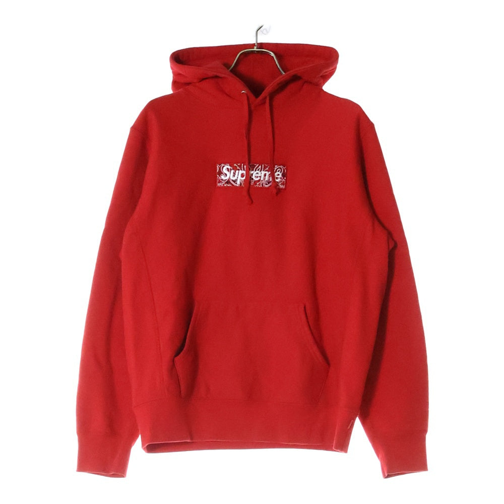 SUPREME(シュプリーム) 19AW Bandana Box Logo Hooded Sweatshirt バンダナボックスロゴ プルオーバーパーカー レッド
