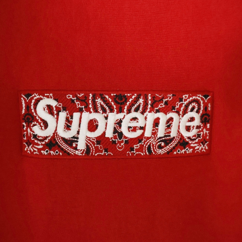 SUPREME(シュプリーム) 19AW Bandana Box Logo Hooded Sweatshirt バンダナボックスロゴ プルオーバーパーカー レッド