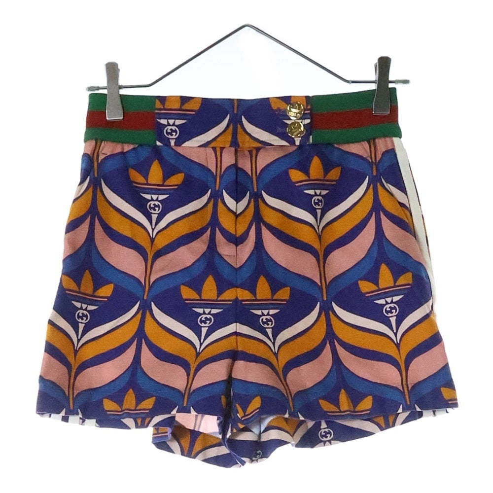 GUCCI(グッチ) ×Adidas アディダス トレフォイル ウェブライン ショートパンツ レディース マルチ 703006 ZAJS5