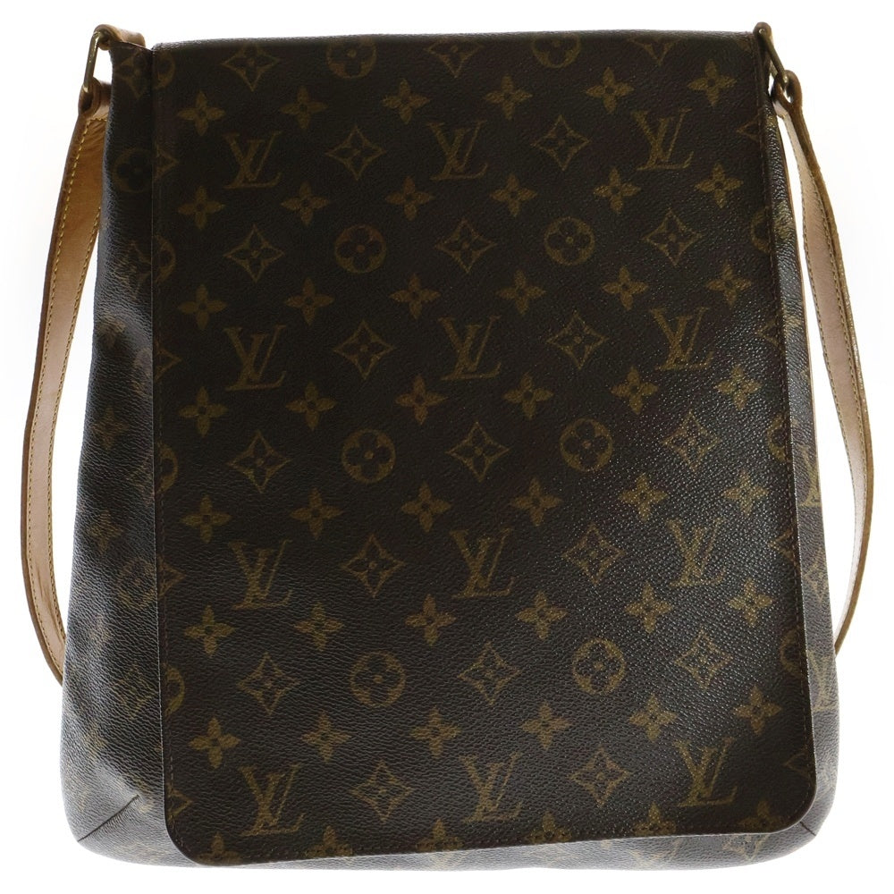 LOUIS VUITTON(ルイヴィトン) ミュゼット モノグラム レザーショルダーバッグ M51256 ブラウン