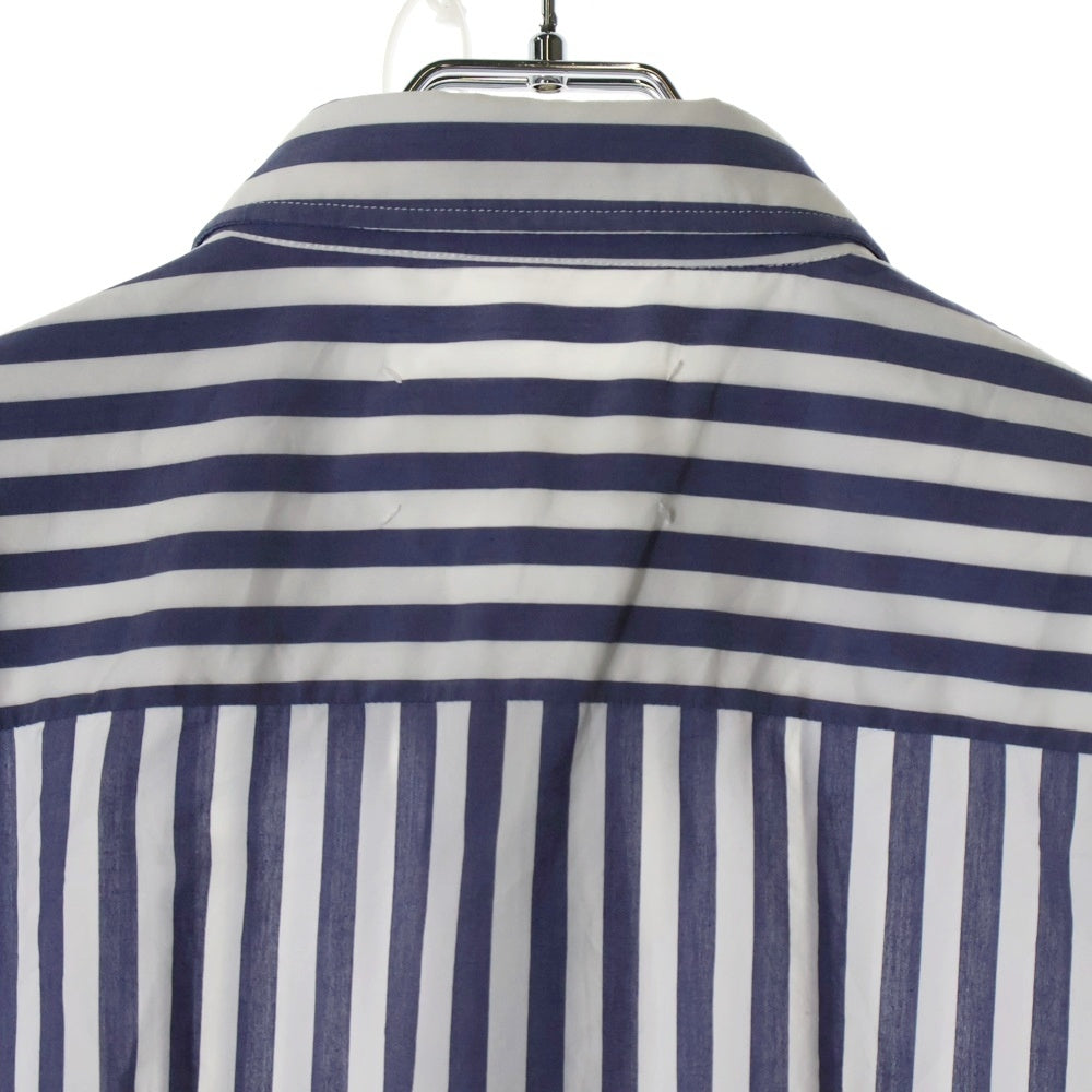 Maison Margiela 14(メゾンマルジェラ) 20SS OVERSIZE STRIPE SHIRT S30DL0472 S52607 オーバーサイズストライプ長袖シャツ ホワイト/ネイビー