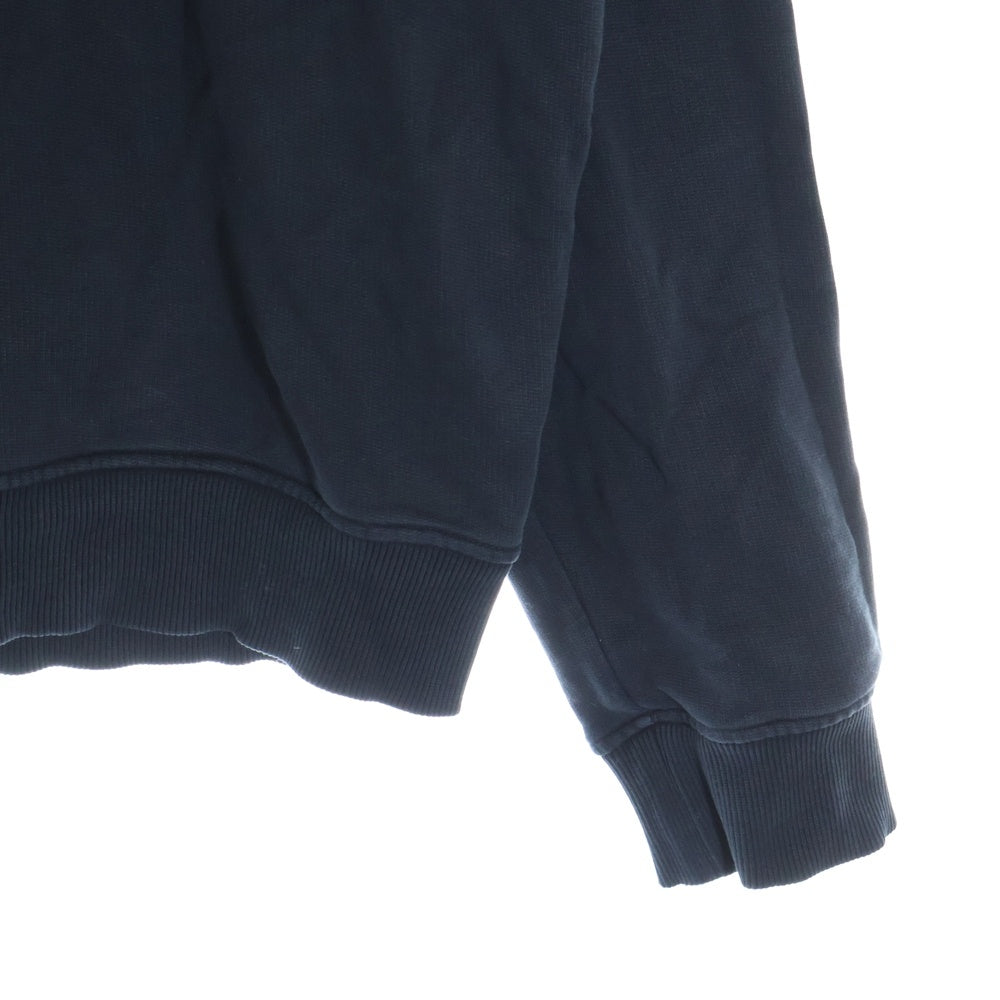 AMI Alexandre Mattiussi(アミアレクサンドルマテュッシ) 22SS AMI DE COEUR SWEAT SHIRT BFUSW001.730 ロゴ刺繍クルーネックスウェットトレーナー ブラック