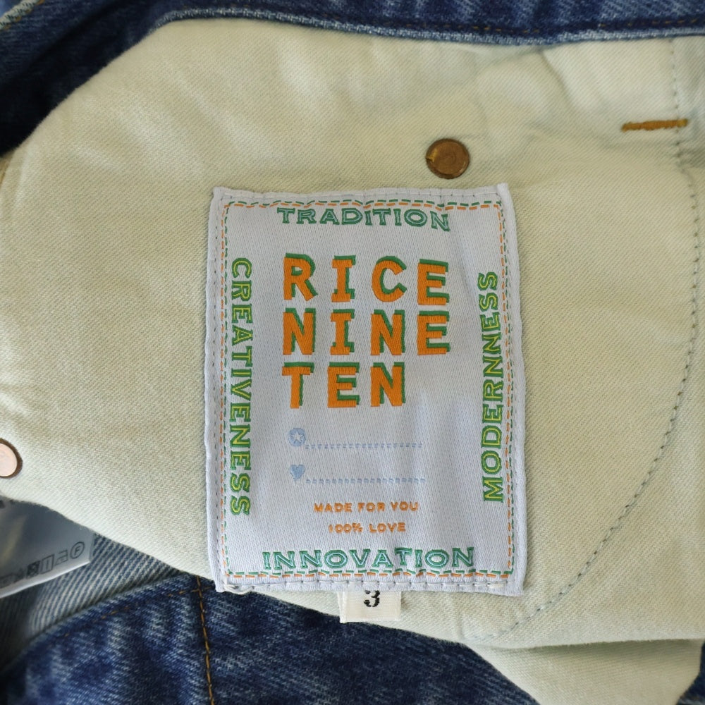 RICE NINE TEN(ライスナインテン) LOVELY FADED JEANS ラブリーフェードジーンズ デニムパンツ インディゴ