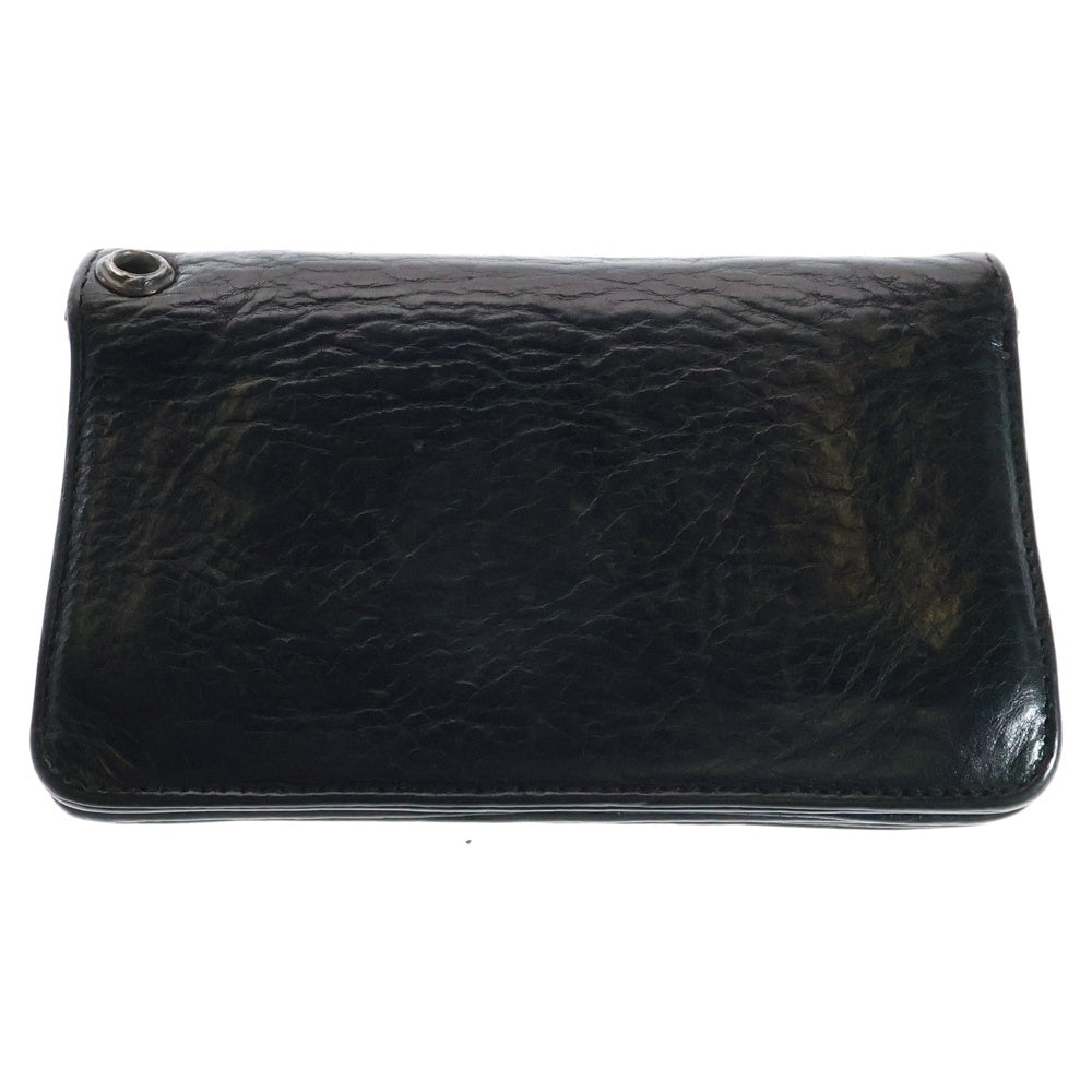 CHROME HEARTS(クロムハーツ) 2ZIP 2ジップ クロスボールボタンレザーウォレット 財布 ブラック BCA363