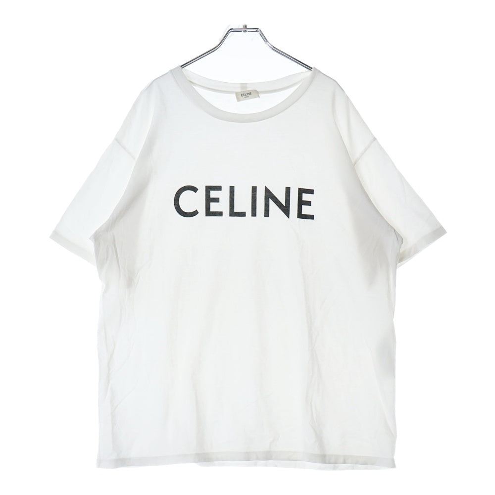 CELINE(セリーヌ) 22AW ルーズフィットロゴプリント半袖Tシャツ 2X681671Q ホワイト