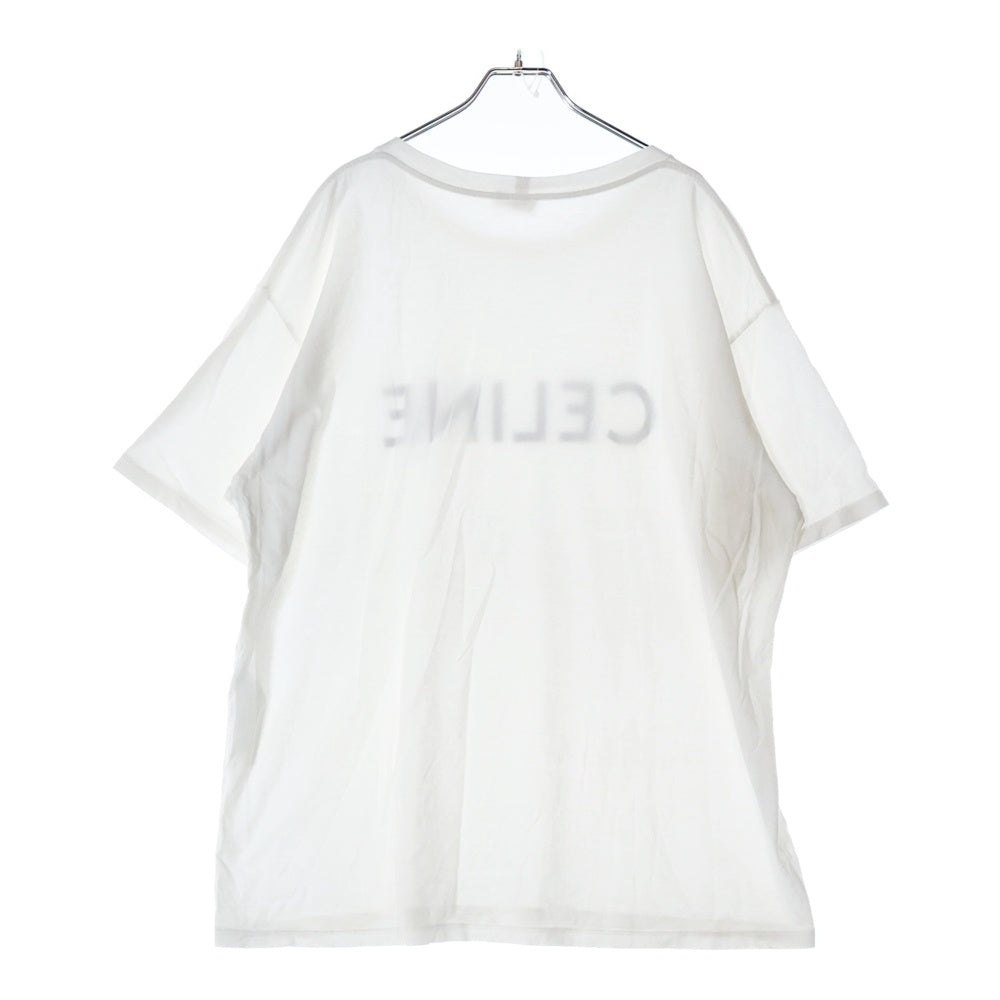 CELINE(セリーヌ) 22AW ルーズフィットロゴプリント半袖Tシャツ 2X681671Q ホワイト
