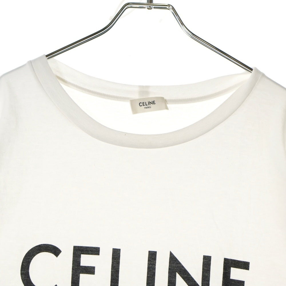 CELINE(セリーヌ) 22AW ルーズフィットロゴプリント半袖Tシャツ 2X681671Q ホワイト
