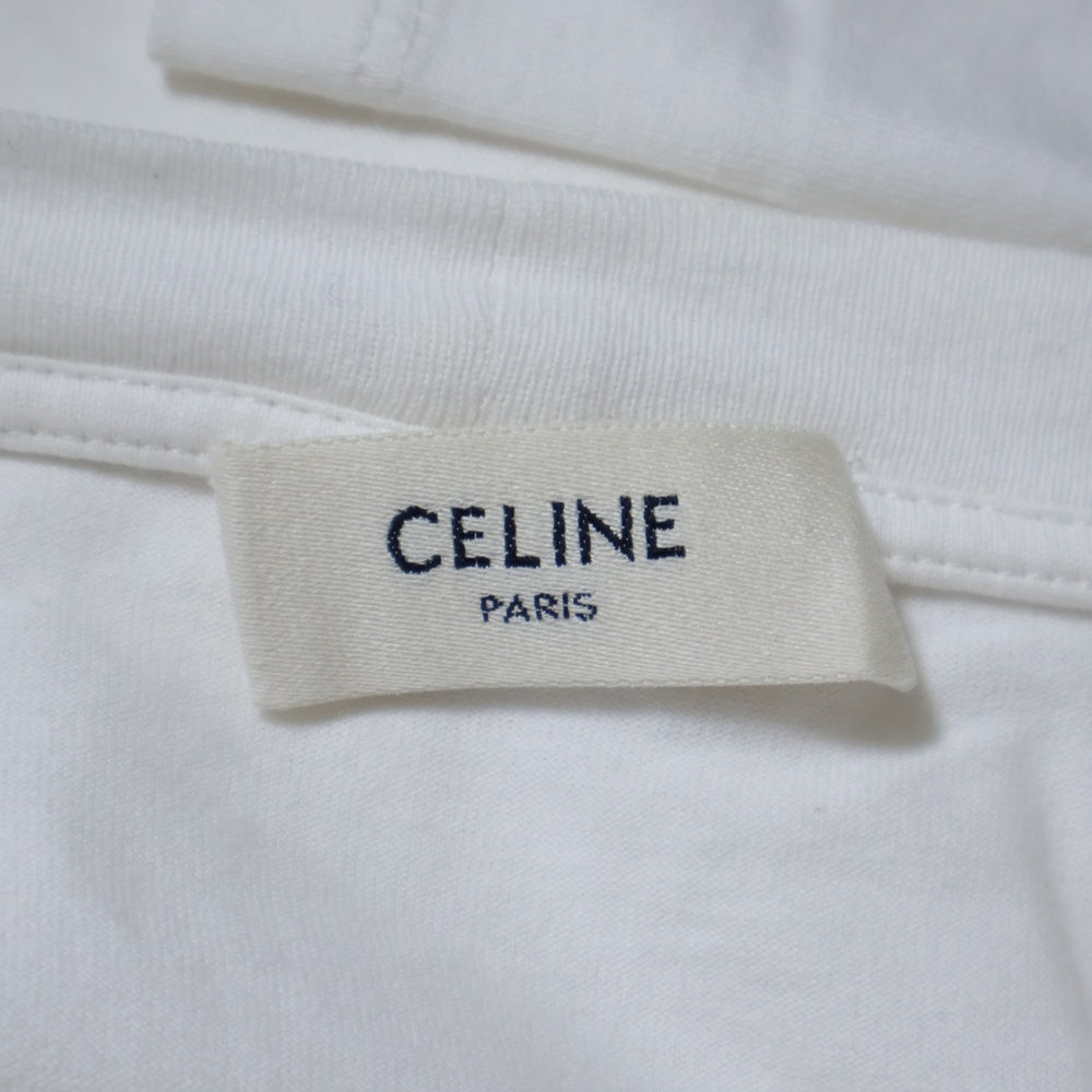 CELINE(セリーヌ) 22AW ルーズフィットロゴプリント半袖Tシャツ 2X681671Q ホワイト