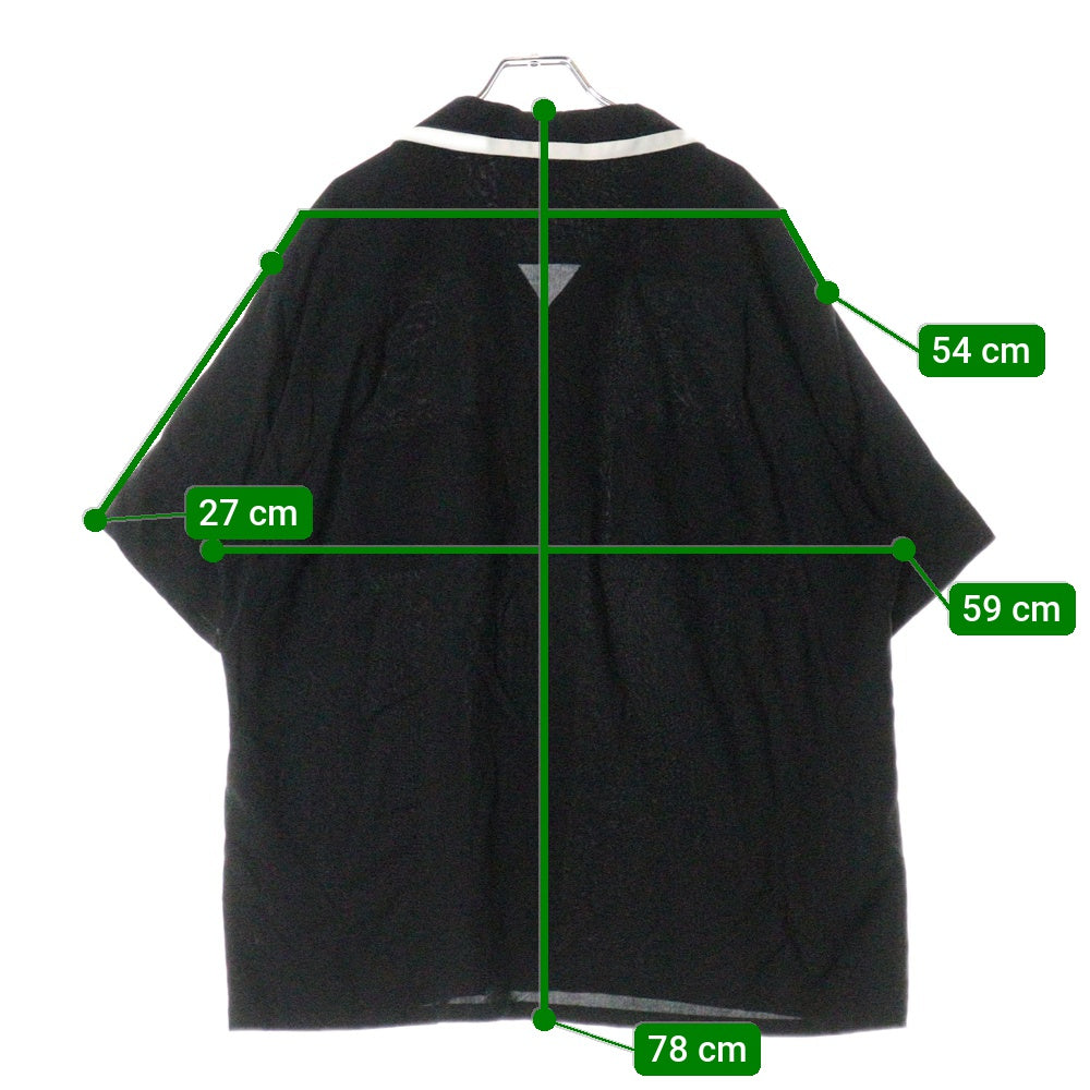 CELINE(セリーヌ) 21SS Loose Bowling Shirt 2C516852C ビスコースルーズボーリング半袖シャツ ブラック