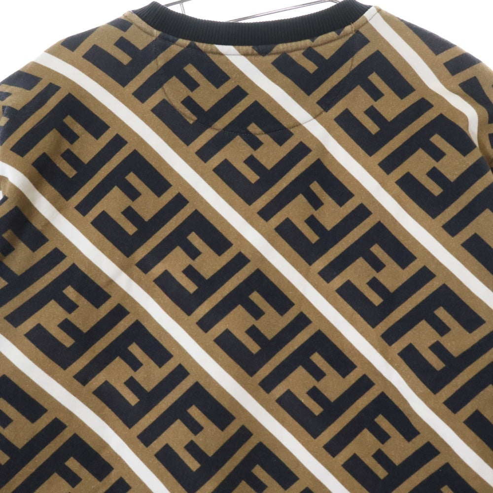 FENDI(フェンディ) 20AW ズッカ柄 FFロゴスウェットトレーナー FY0944 A7A9 ブラウン