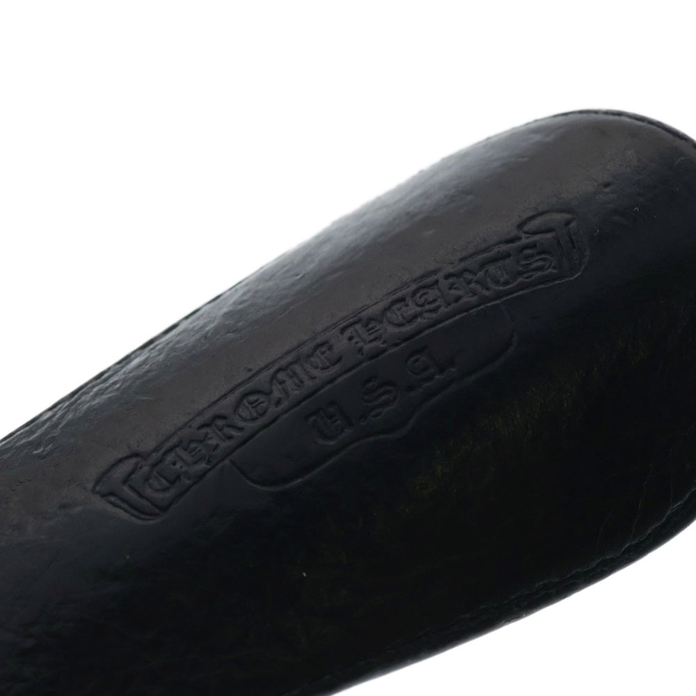CHROME HEARTS(クロムハーツ) SHOE HORN SHORT2 LTHR シューホーン-ショート♯2 ラージブレイデッドストラップ 靴ベラ ブラック