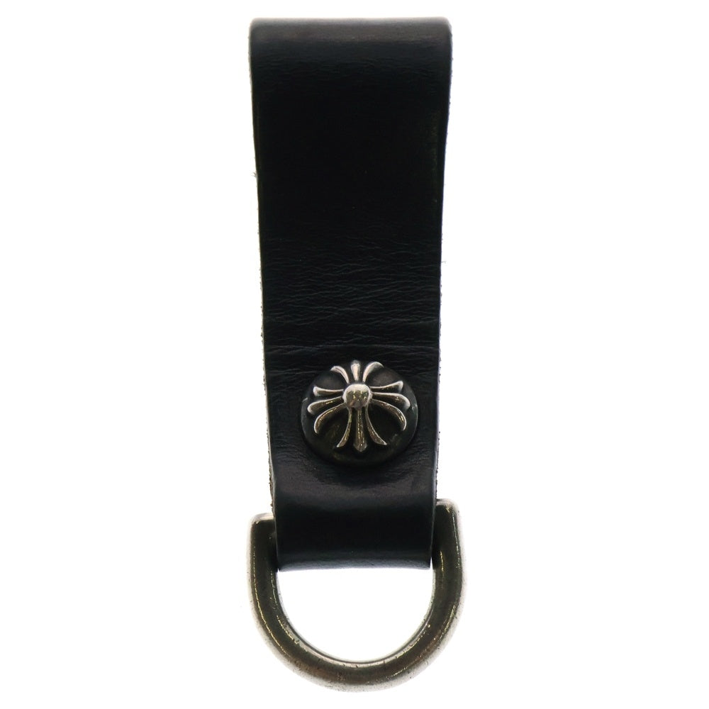 CHROME HEARTS(クロムハーツ) BELT LOOP D RING Dリング クロスボールベルトループ ブラック/シルバー BCA415