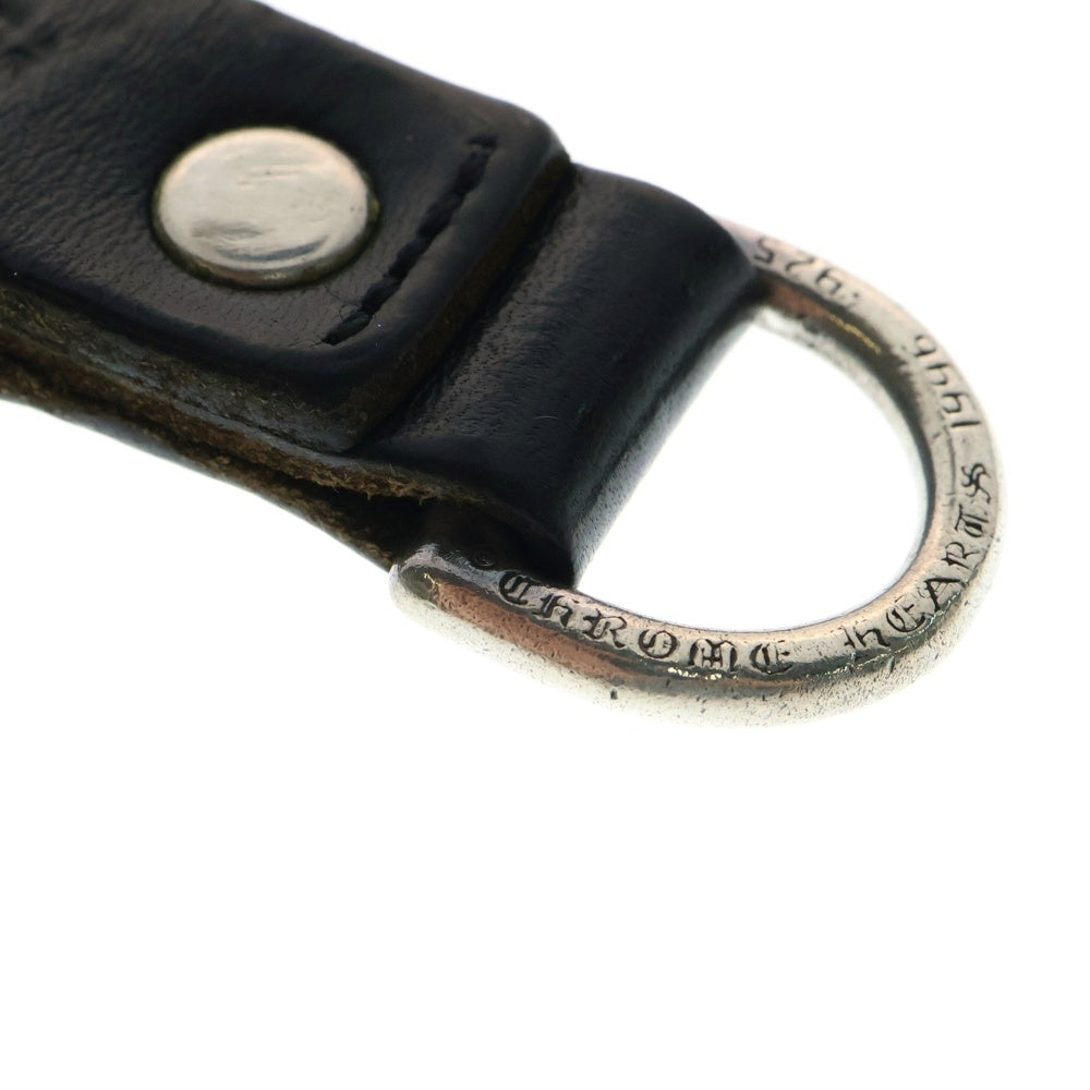 CHROME HEARTS(クロムハーツ) BELT LOOP D RING Dリング クロスボールベルトループ ブラック/シルバー BCA415