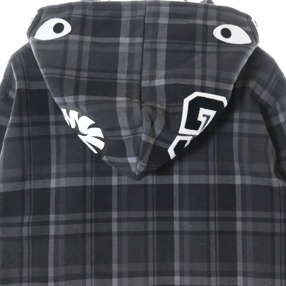 A BATHING APE(アベイシングエイプ) 23AW ×COMME des GARCONS OSAKA SHARK FULL ZIP HOODIE 001ZPJ721901C コムデギャルソン シャークフーディ フルジップ パーカー ブラック/グレー