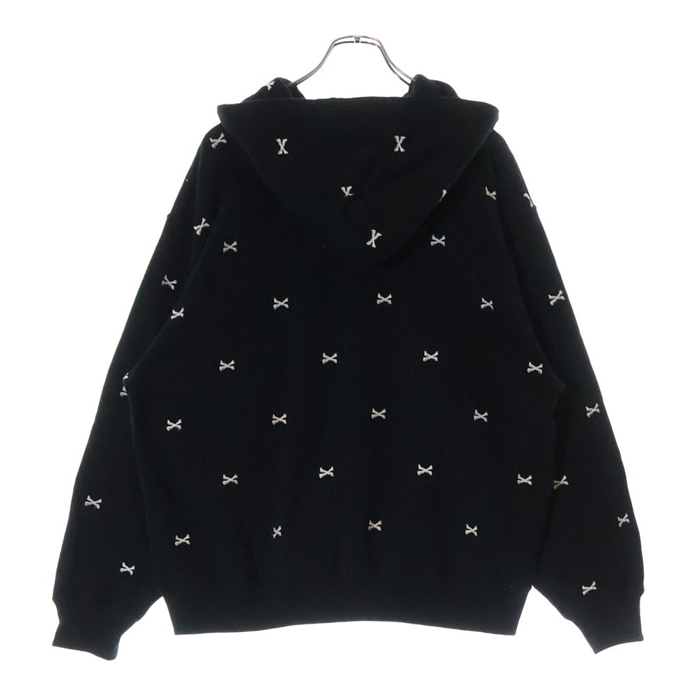 WTAPS(ダブルタップス) 22AW ACNE HOODY CTPL TEXTILE 222ATDT-CSM26 クロスボーン 刺繍 プルオーバーパーカー ブラック