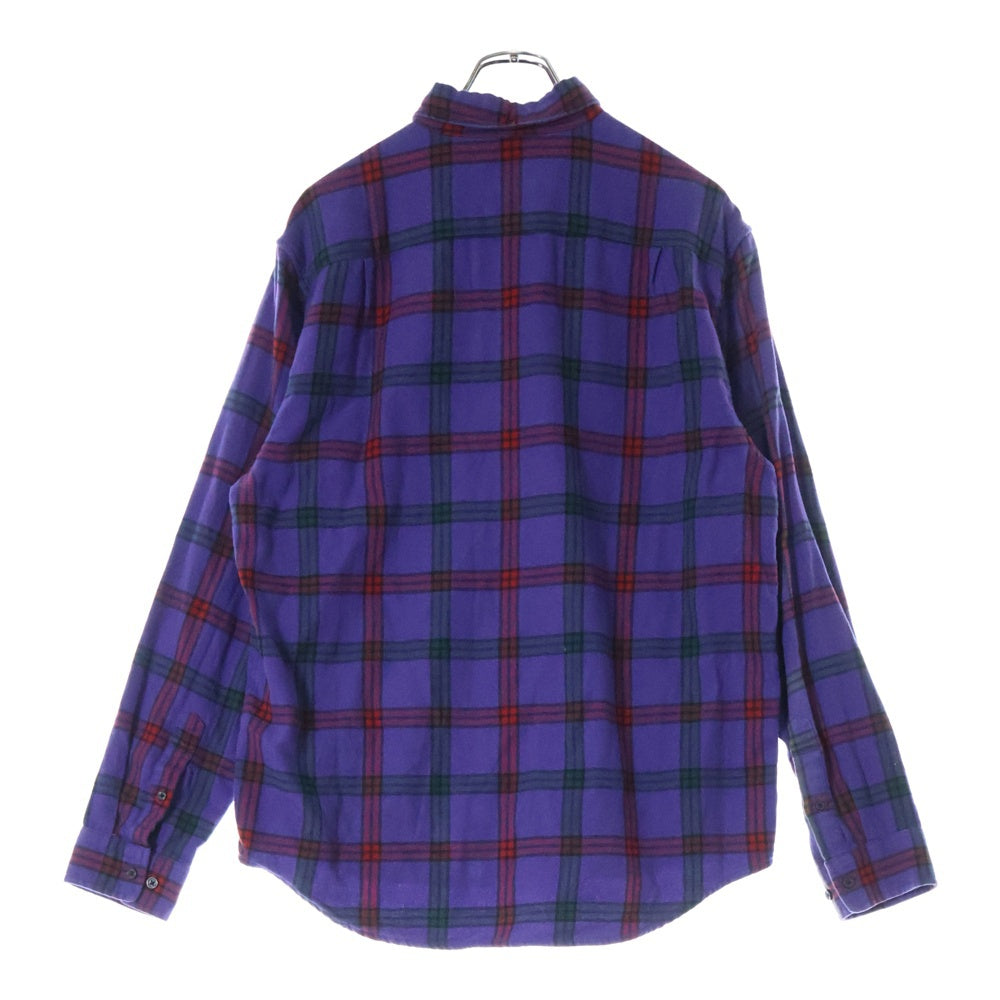 SUPREME(シュプリーム) 18SS Tartan Flannel Shirt タータンチェック ボタンダウン フランネル長袖シャツ パープル