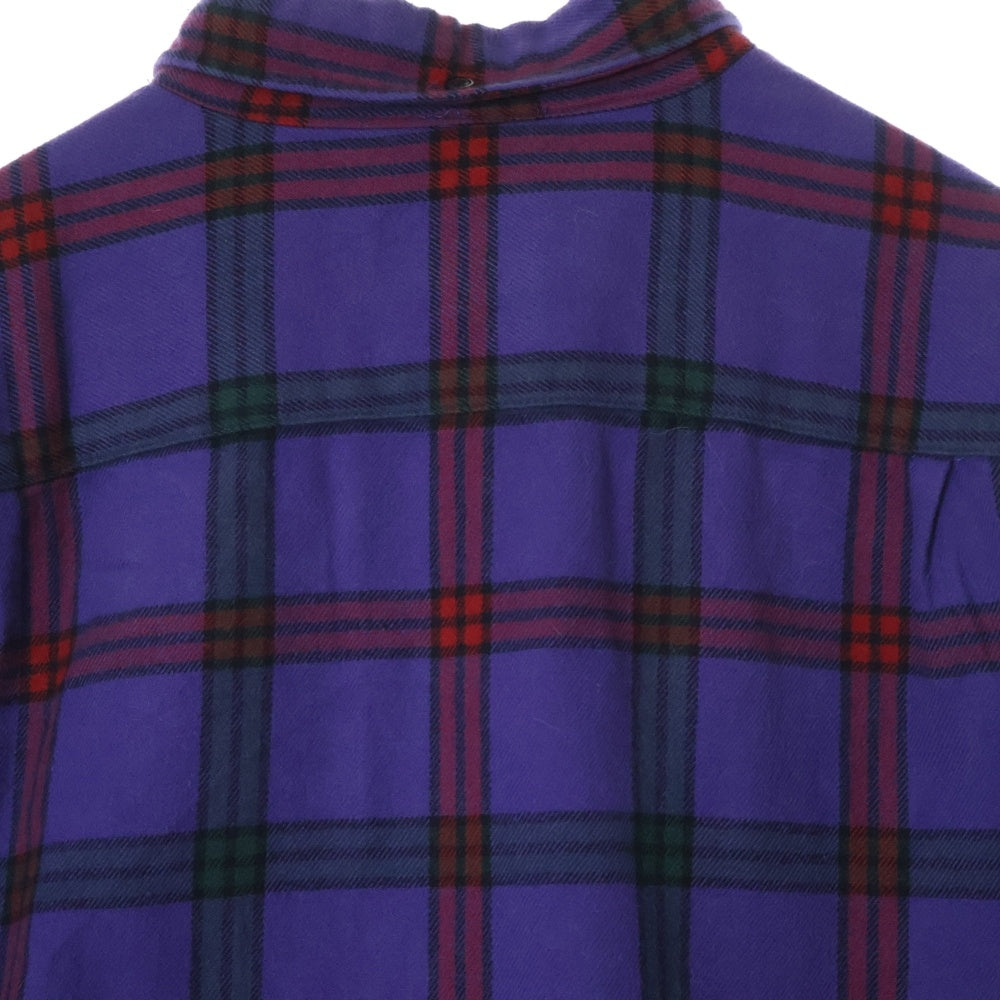 SUPREME(シュプリーム) 18SS Tartan Flannel Shirt タータンチェック ボタンダウン フランネル長袖シャツ パープル