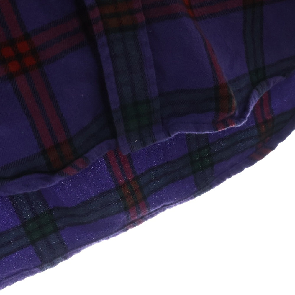 SUPREME(シュプリーム) 18SS Tartan Flannel Shirt タータンチェック ボタンダウン フランネル長袖シャツ パープル