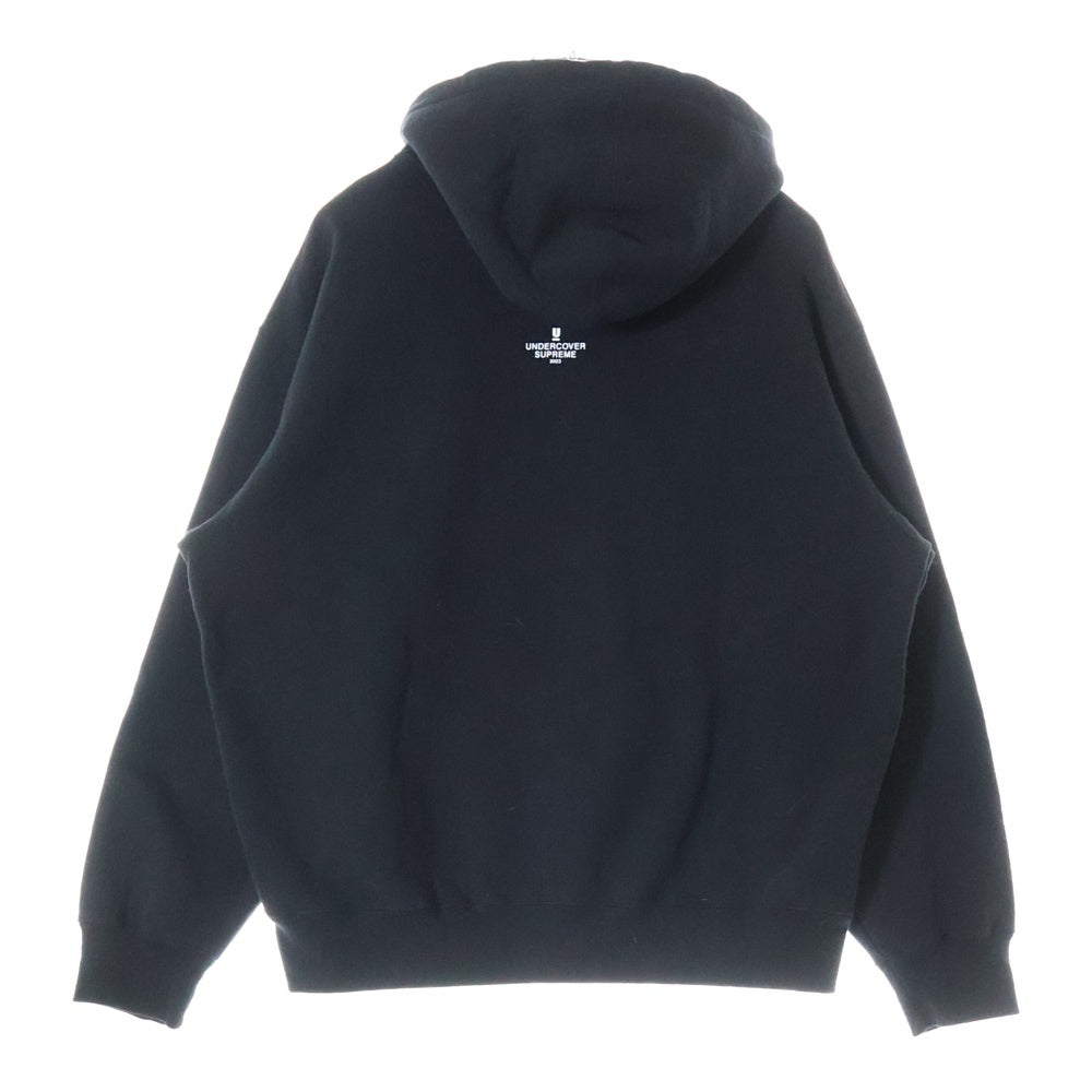 SUPREME(シュプリーム) 23SS×UNDERCOVER Anti You Hooded Sweatshirt アンダーカバー ラビットプリントプルオーバーパーカー フーディー ブラック