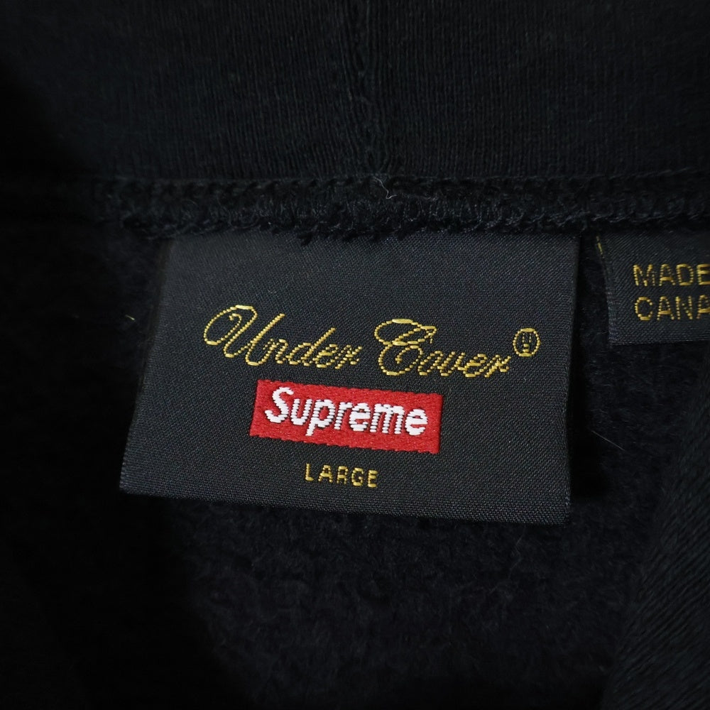 SUPREME(シュプリーム) 23SS×UNDERCOVER Anti You Hooded Sweatshirt アンダーカバー ラビットプリントプルオーバーパーカー フーディー ブラック
