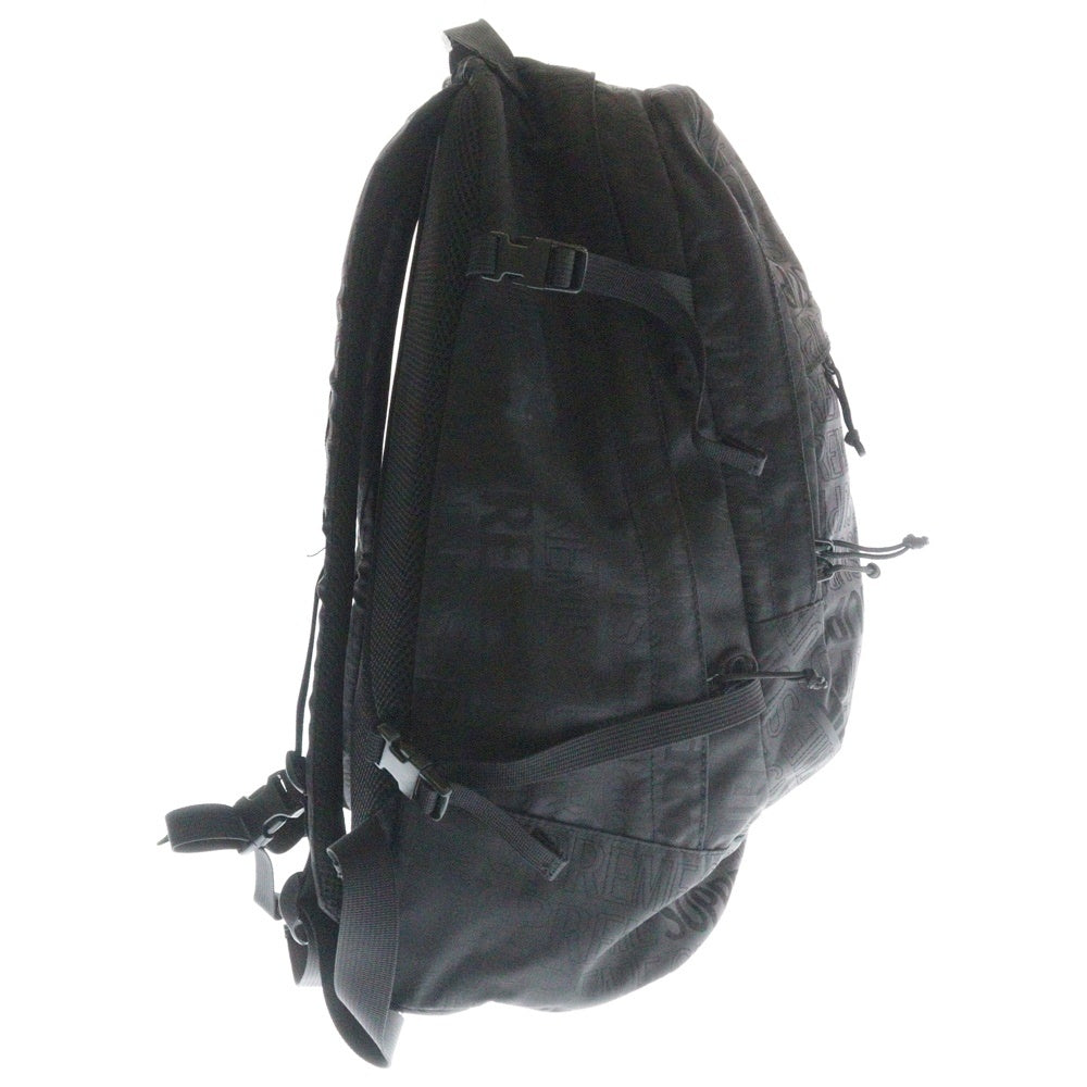 SUPREME(シュプリーム) 19SS Backpack リピートロゴ サイドアジャスター バックパック リュックサック ブラック