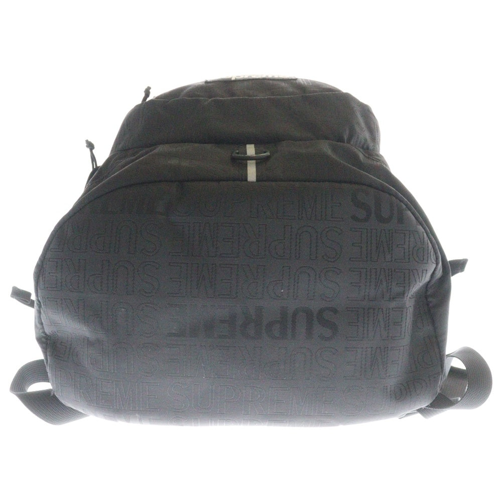 SUPREME(シュプリーム) 19SS Backpack リピートロゴ サイドアジャスター バックパック リュックサック ブラック