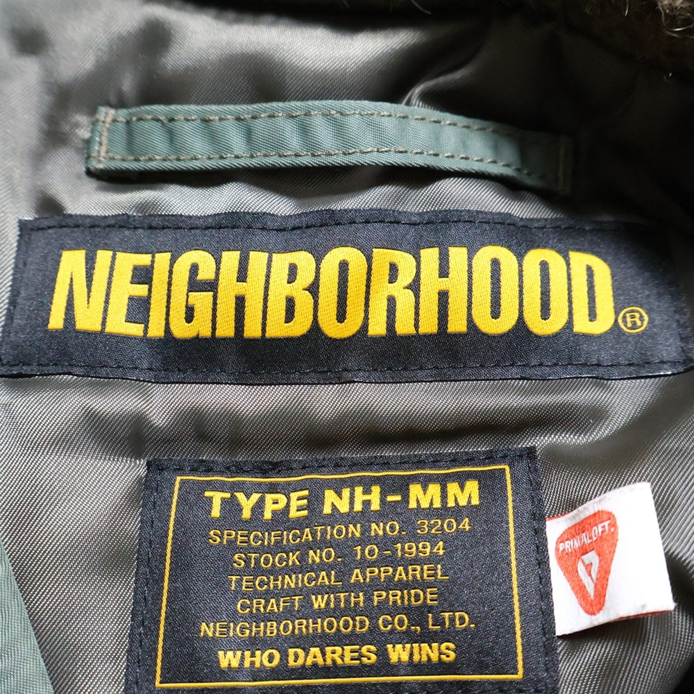 NEIGHBORHOOD(ネイバーフッド) 18SS N-3B ファー フード ジップアップ フライトジャケット カーキ 182SZNH-JKM03