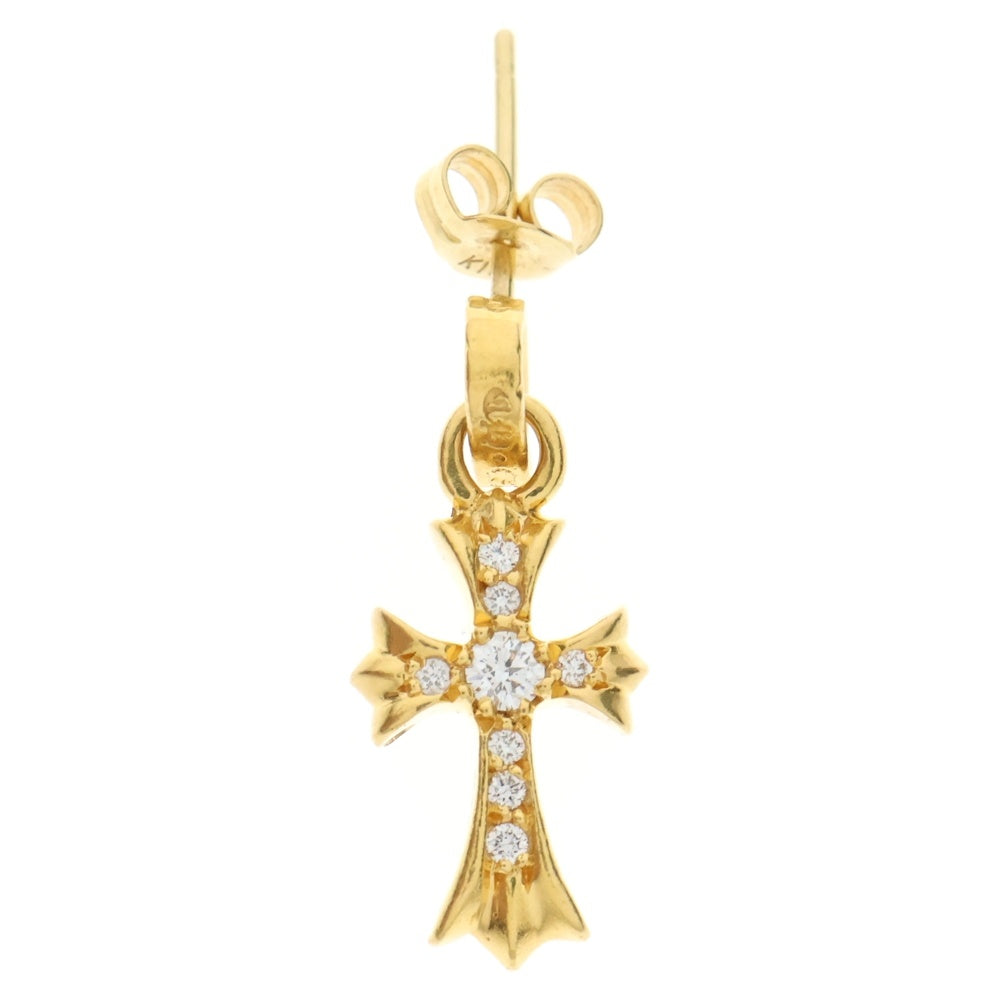 CHROME HEARTS(クロムハーツ) 22K BBY F PPRCHN P/DIA ベイビーファットクロス ドロップピアス PAVEダイヤ ゴールド BCA018