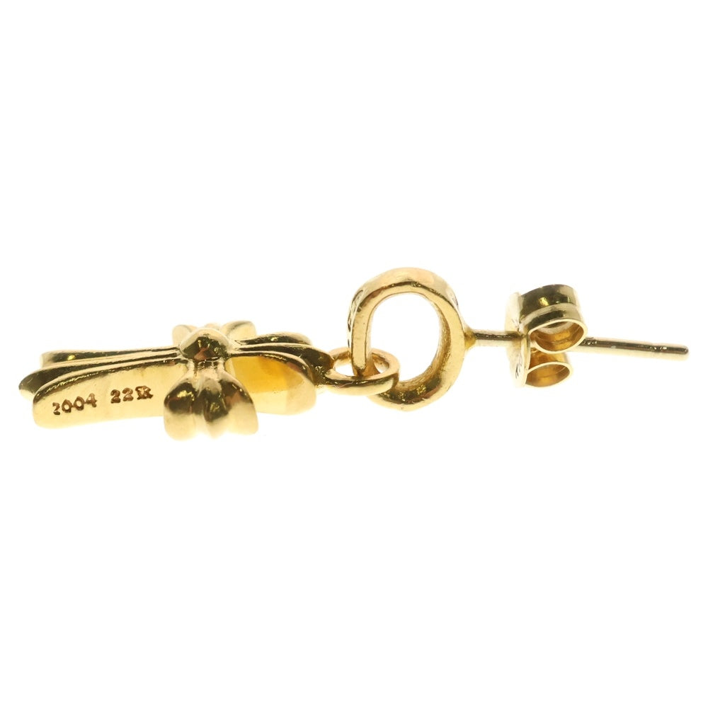 CHROME HEARTS(クロムハーツ) 22K BBY F PPRCHN P/DIA ベイビーファットクロス ドロップピアス PAVEダイヤ ゴールド BCA018