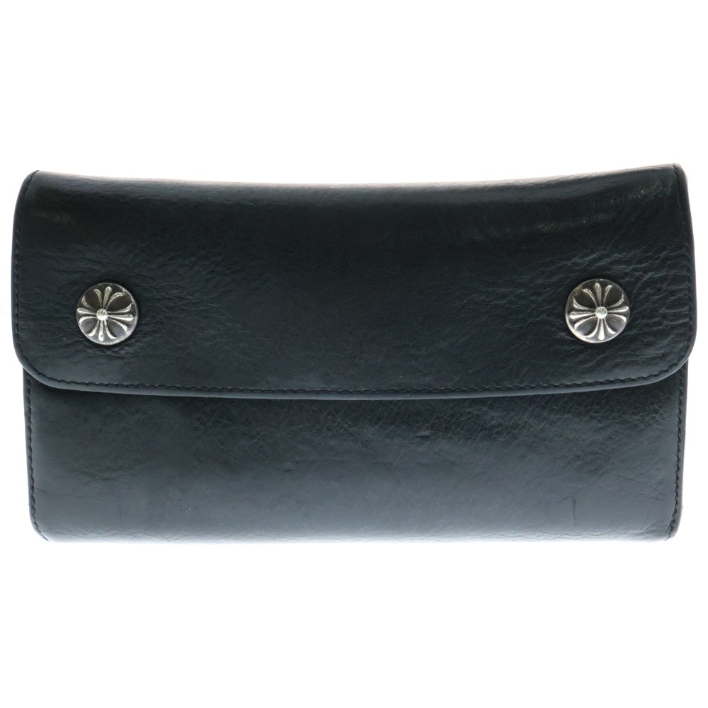 CHROME HEARTS(クロムハーツ) WAVE ウェーブ レザーウォレット 財布 ブラック BCA374