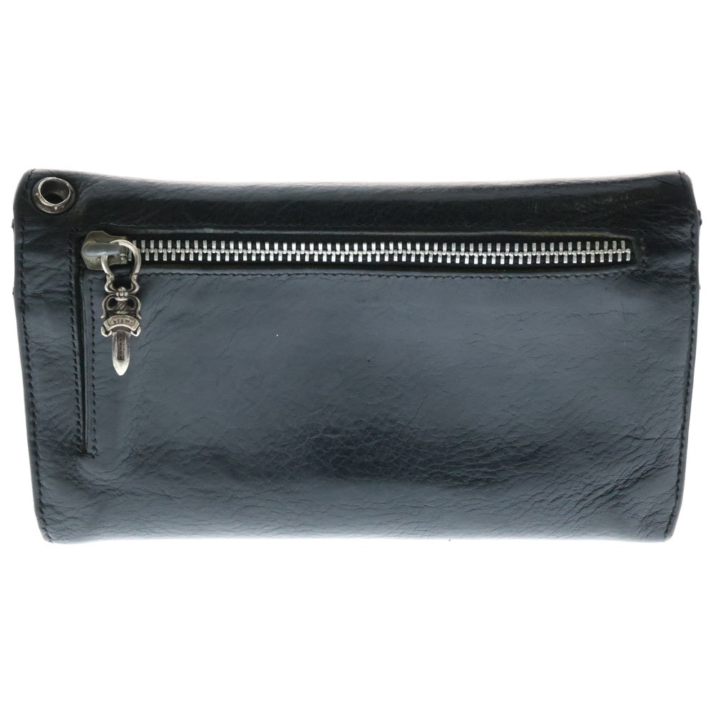 CHROME HEARTS(クロムハーツ) WAVE ウェーブ レザーウォレット 財布 ブラック BCA374