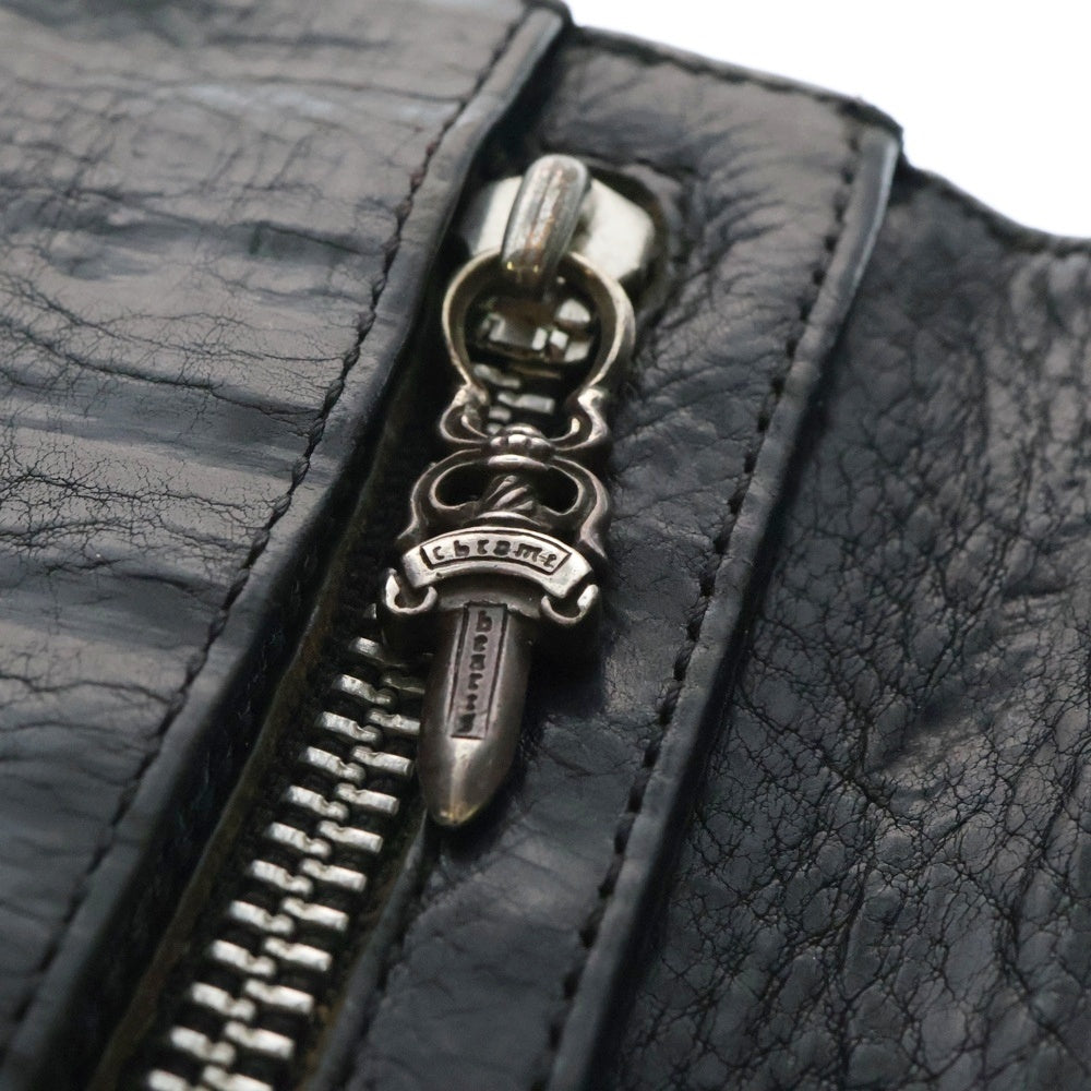 CHROME HEARTS(クロムハーツ) WAVE ウェーブ レザーウォレット 財布 ブラック BCA374